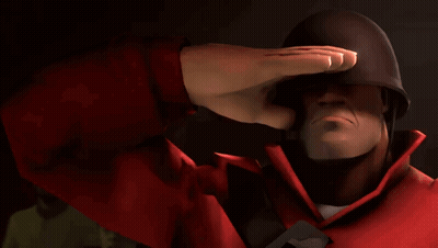 Cartoon Soldier Saluting GIF