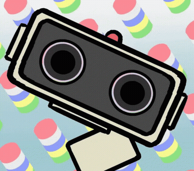Cartoon Speaker With Two Speakers GIF