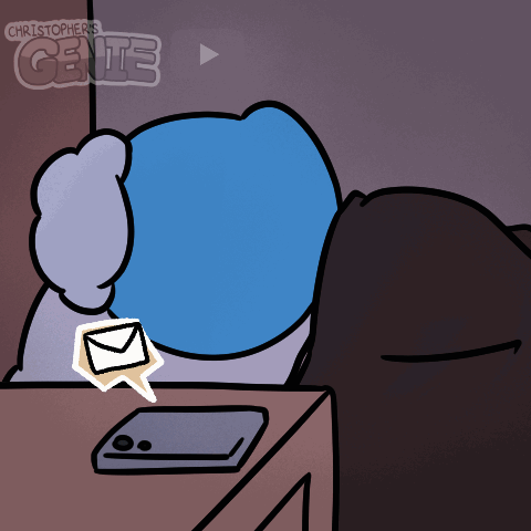 Cartoon Speech Bubble Saying Christophers Genie GIF