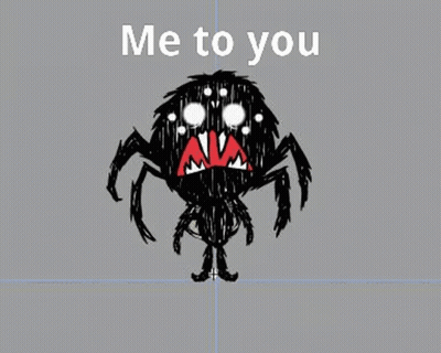Cartoon Spider Holding Sword And Web GIF
