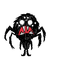 Cartoon Spider Holding Web Sticker