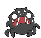 Cartoon Spider Making Funny Face Sticker