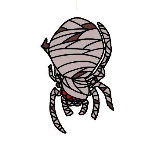 Cartoon Spider With Red Legs Sticker