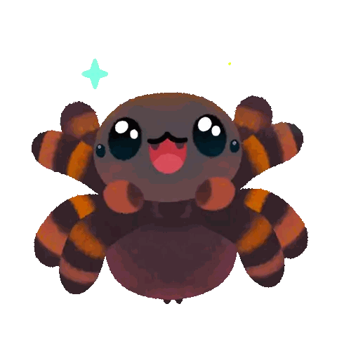 Cartoon Spider With Yellow Star Sticker