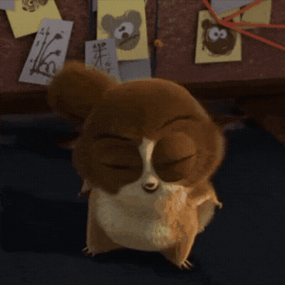 Cartoon Squirrel In Front Of Animal Drawings GIF