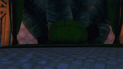 Cartoon Squirrel Lying With Red Nose Light GIF
