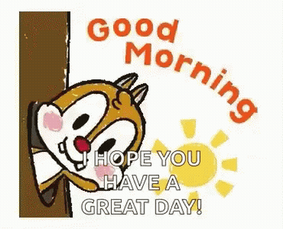 Cartoon Squirrel Peeking From Behind Tree GIF