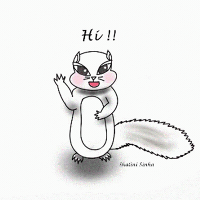 Cartoon Squirrel Saying Hi GIF