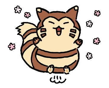 Cartoon Squirrel Surrounded By Flowers Sticker
