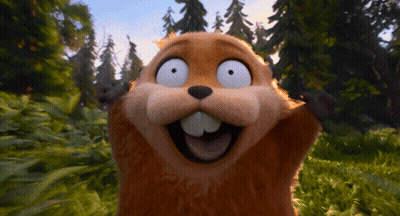 Cartoon Squirrel With Big Eyes GIF