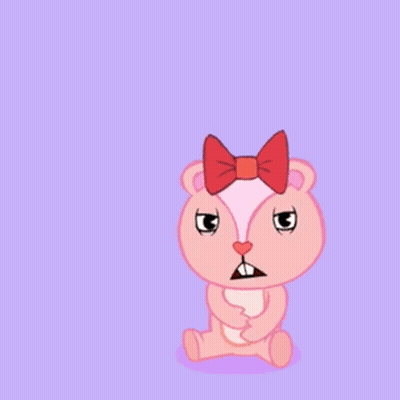Cartoon Squirrel With Bow Holding Red Heart GIF