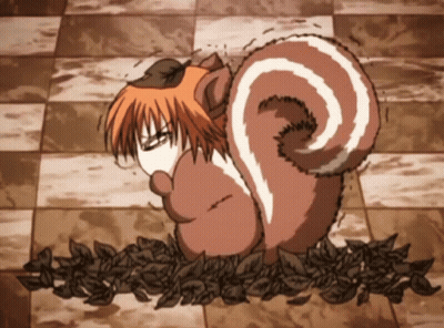 Cartoon Squirrel With Orange Hair GIF