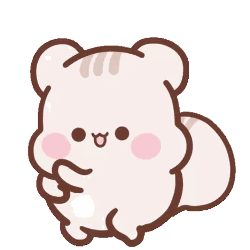 Cartoon Squirrel With Smiley Face Sticker