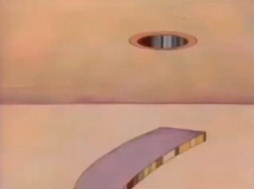 Cartoon Stage With Mirror And Two Balls GIF