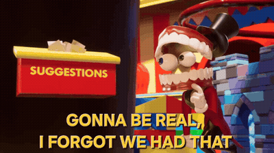 Cartoon Standing Before Suggestions Box Gonna Be Real I Forgot We Had That GIF