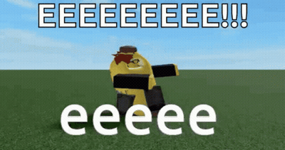 Cartoon Standing In Field Saying Eeeeeeee Eee GIF