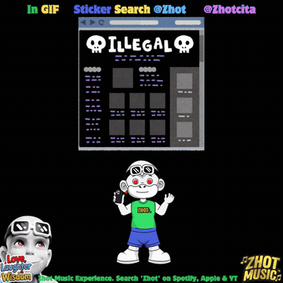 Cartoon Standing In Front Of Screen Saying Illegal GIF