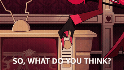 Cartoon Standing In Front Of TV Saying So What Do You Think GIF