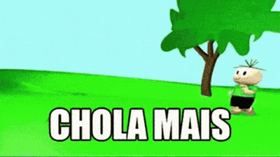 Cartoon Standing Next To Tree Saying Chola Mais GIF