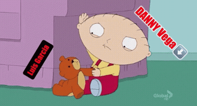 Cartoon Stewie Holding Teddy Bear Danny Vega GIF