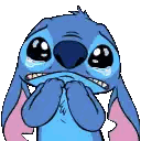Cartoon Stitch Crying And Covering Face Sticker