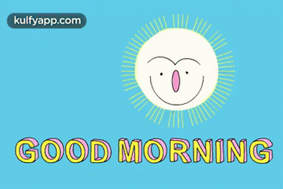 Cartoon Sun Saying Good Morning GIF
