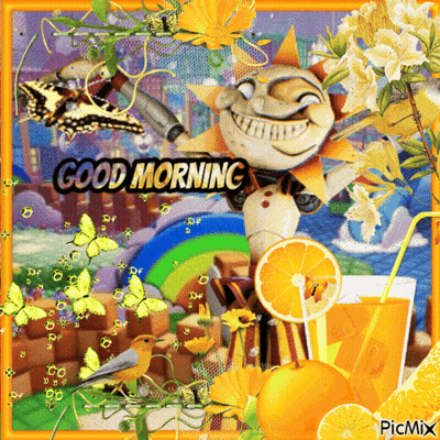 Cartoon Sun Saying Good Morning GIF