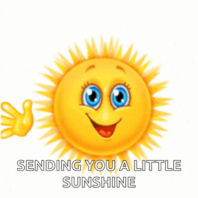 Cartoon Sun Sending Sunshine GIF