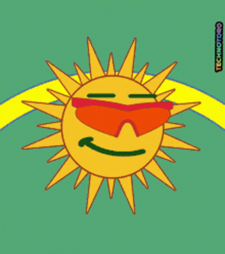 Cartoon Sun Wearing Sunglasses Brilla Ecuador GIF