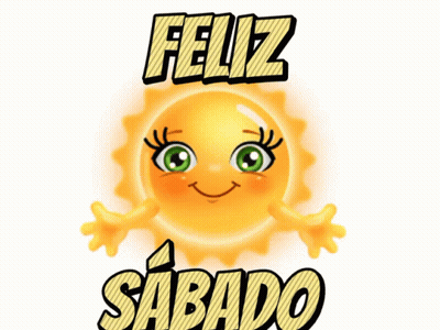 Cartoon Sun With Feliz Sabado GIF