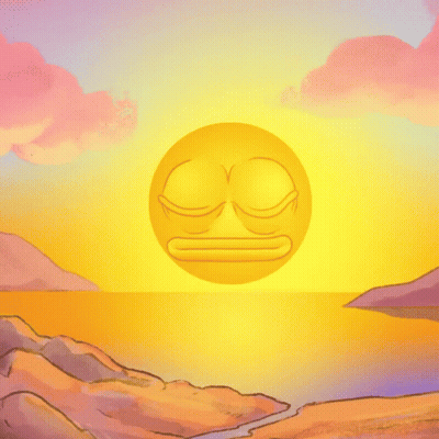 Cartoon Sun With Smiley Face Behind It GIF