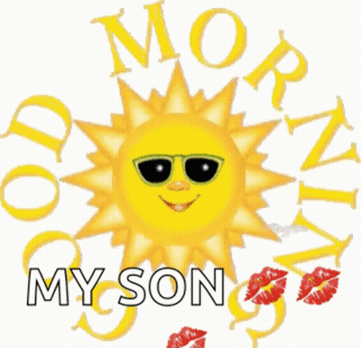 Cartoon Sun With Sunglasses Good Morning Son GIF