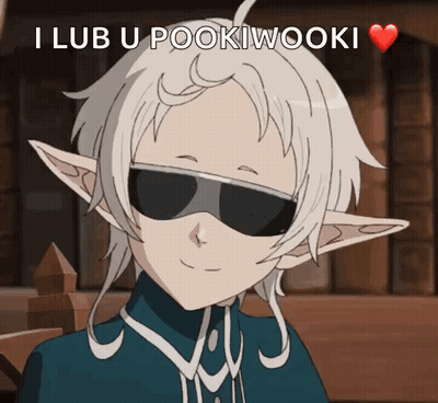 Cartoon Sunglasses Saying I Lub U Pookiwooki GIF