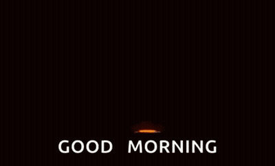 Cartoon Sunset Saying Good Morning GIF