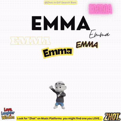Cartoon Surrounded By Red Hearts And Emma GIF