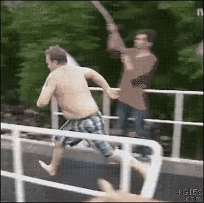 Cartoon Swimming Pool With Basketball And Float GIF