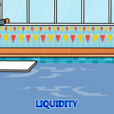Cartoon Swimming Pool With Liquidity GIF