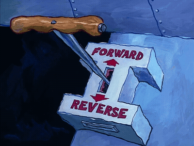 Cartoon Switch Saying Reverse And Forward GIF