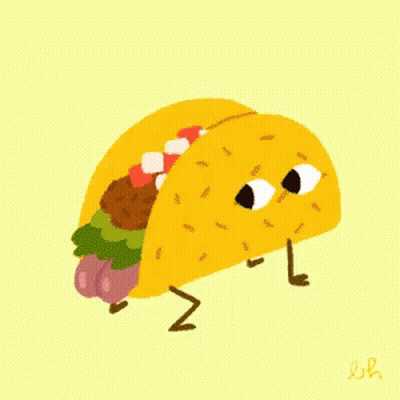 Cartoon Taco Walking GIF