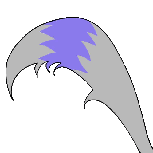 Cartoon Tail With Purple Stripe Sticker