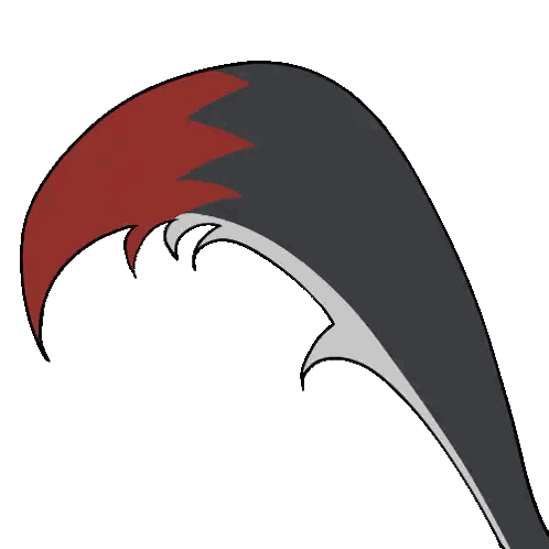 Cartoon Tail With Red Flame Sticker