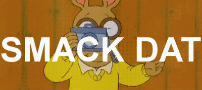 Cartoon Taking Picture Saying Smack Dat GIF