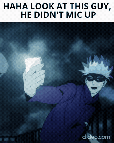 Cartoon Taking Selfie Saying Haha Look At This Guy He Didn't Mic Up GIF