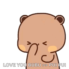Cartoon Teddy Bear Blowing Hearts GIF
