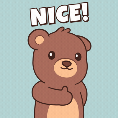 Cartoon Teddy Bear Giving Thumbs Up GIF