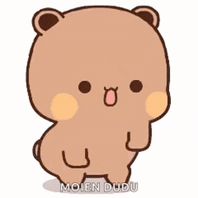Cartoon Teddy Bear Saying Moin Dudu GIF