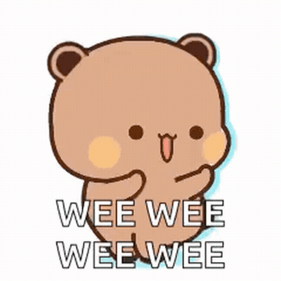 Cartoon Teddy Bear Saying Wee Wee GIF