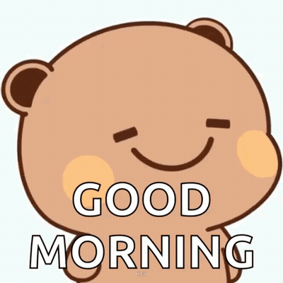 Cartoon Teddy Bear Smiling Good Morning GIF