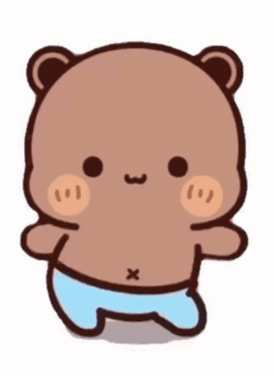 Cartoon Teddy Bear Standing GIF