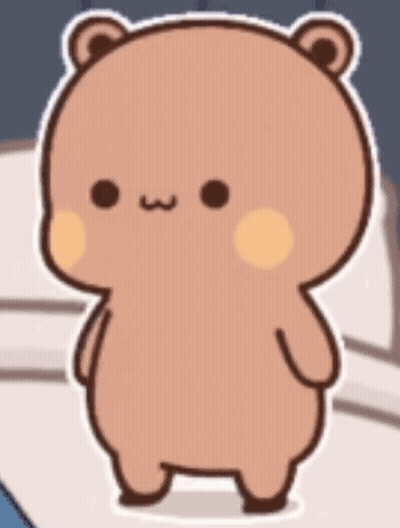 Cartoon Teddy Bear Standing GIF